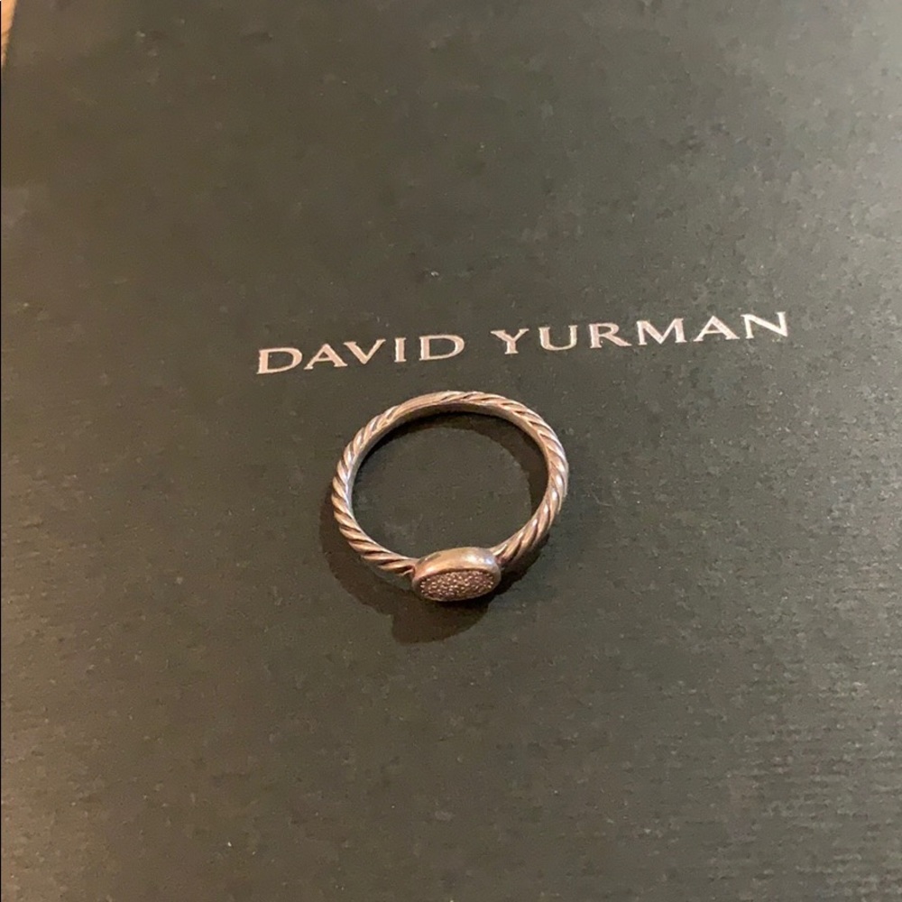 David Yurman Petite Pave Oval with Diamonds